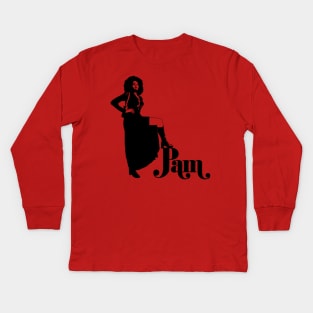 PAM GRIER Kids Long Sleeve T-Shirt